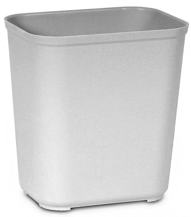RJ Schinner Co Fire-Resistant Trash Can RubbermaidÂ® 28 Quart / 7 gal. Gray Thermoset Polyester Rectangular