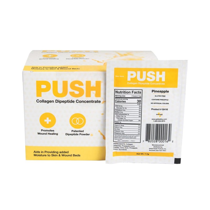Global Health Products PUSH Collagen Dipeptide Concentrate, Pineapple Flavor Global Health Products PUSH Collagen Dipeptide Concentrate, Pineapple Flavor