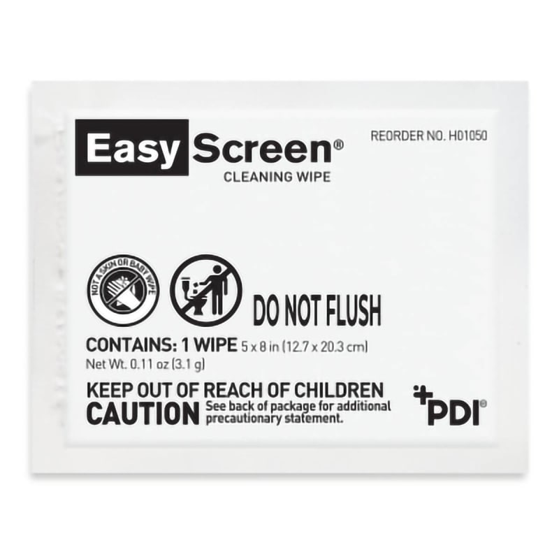 Professional Disposables PDIÂ® Easy Screenâ„¢ Cleaning Wipe, Individual Packet