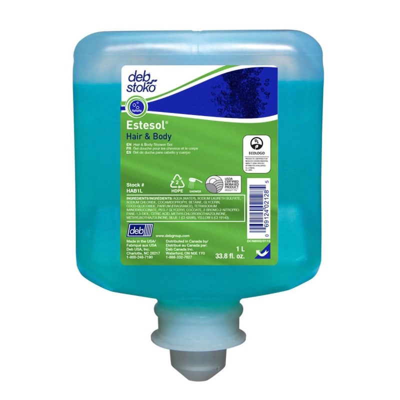 SC Johnson Professional USA Inc EstesolÂ® Shampoo and Body Wash, Rainforest Scent, 1,000 mL Dispenser Refill
