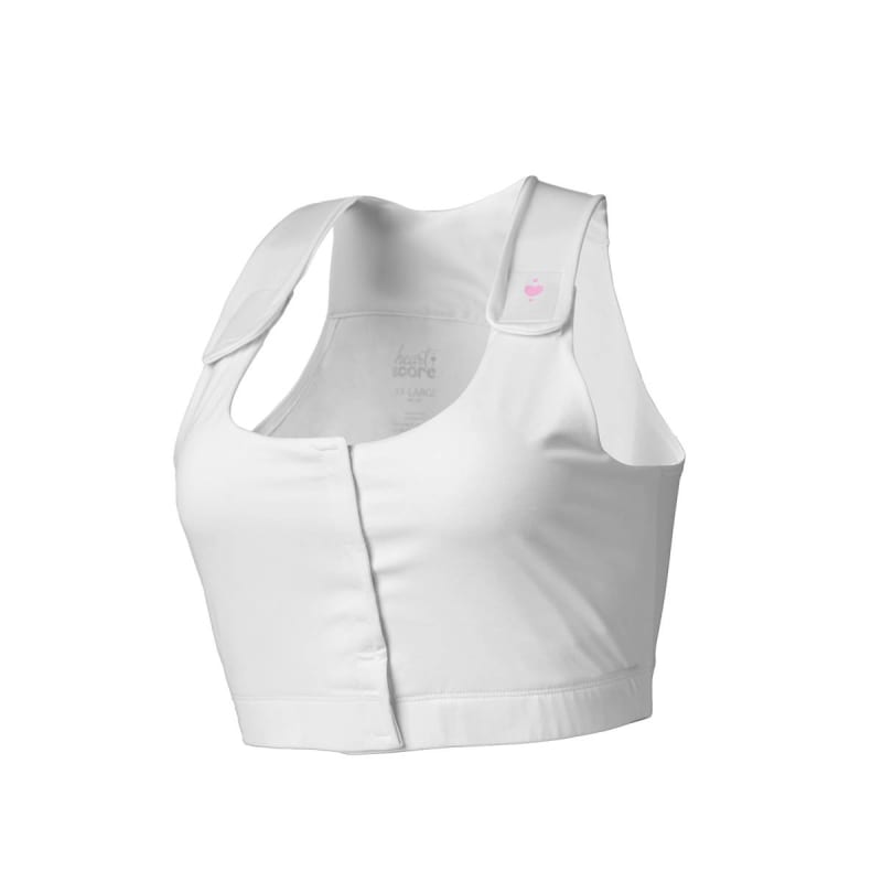heart&core Sports and Medical LLC Serena Post Surgical Bra, White, X-Small