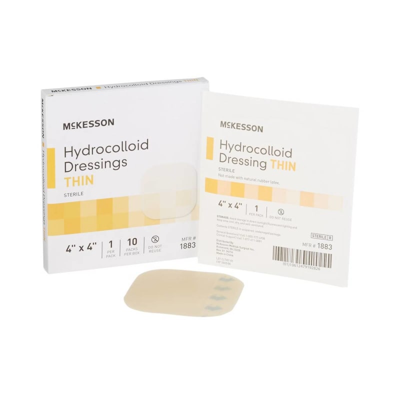 Cardinal Healthâ„¢ Thin Hydrocolloid Dressing, 4 x 4 Inch