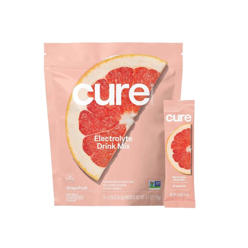 Cure Hydration Cure Electrolyte Drink Mix made with Coconut Water, Grapefruit, 7.7-gram Packets