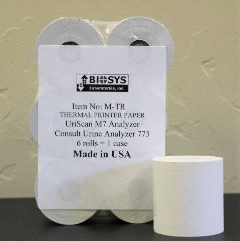 Biosys Labs Diagnostic Recording Paper For use with Uriscan Optima Touch-Screen Urine Analyzer