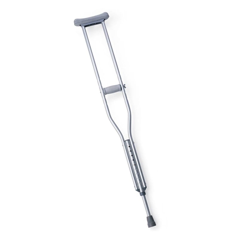 Medline Underarm Crutches Guardian Adult 5 Foot 2 Inch to 5 Foot 10 Inch User Height Aluminum Frame 300 lbs. Weight Capacity
