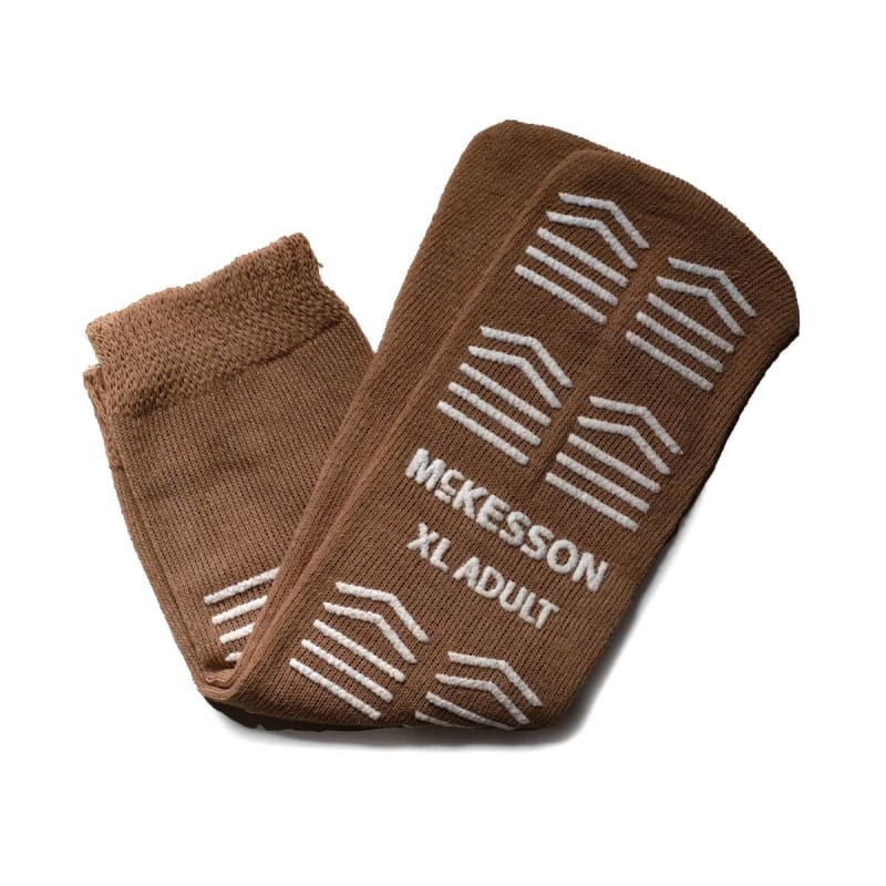 Medline Slipper Socks Medline Unisex Adult X-Large Double Tread Single Patient Use Tan Medline Slipper Socks Medline Unisex Adult X-Large Double Tread Single Patient Use Tan