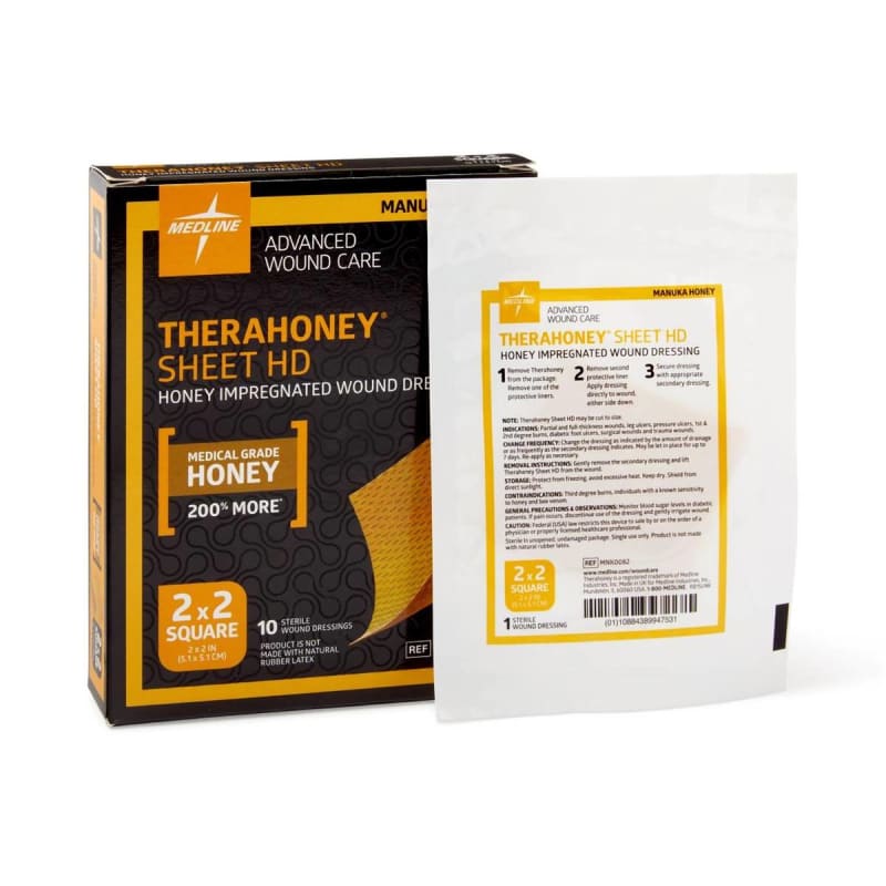 Medline TheraHoneyâ„¢ HD Impregnated Dressing, 2 x 2 Inch