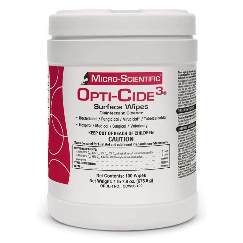 Micro Scientific Industries Opti-Cide3Â® Surface Disinfectant Cleaner Wipes