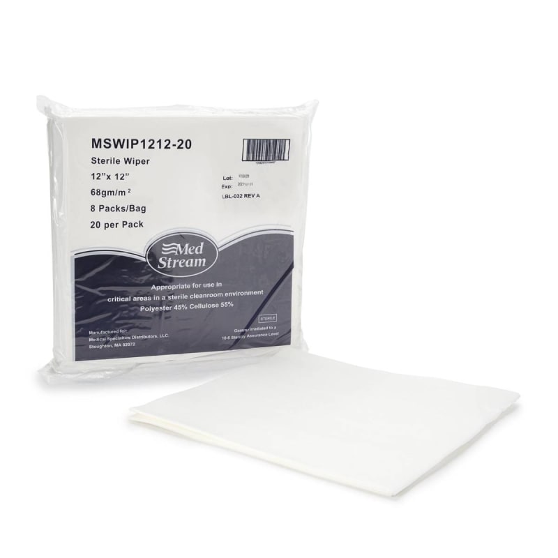 McKesson Brand McKesson Cleanroom Wipe ISO Class 5, White, Sterile, Disposable, 12 x 12 Inch McKesson Brand McKesson Cleanroom Wipe ISO Class 5, White, Sterile, Disposable, 12 x 12 Inch