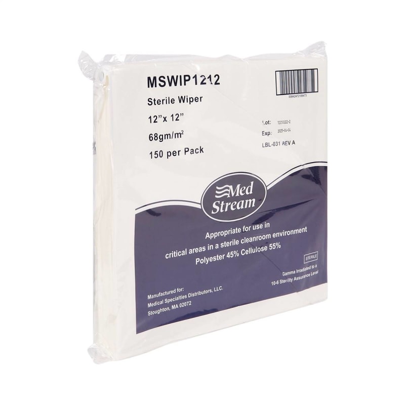 McKesson Cleanroom Low Lint Wipes, 12 x 12 Inch