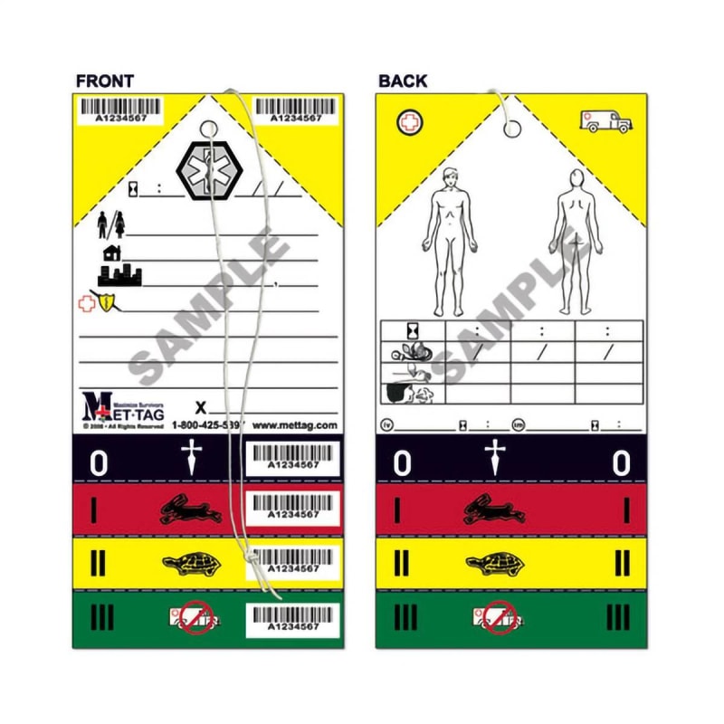 Mettag Products Inc Mettag® Triage Tag, 4 x 8-1/4 Inch Mettag Products Inc Mettag® Triage Tag, 4 x 8-1/4 Inch