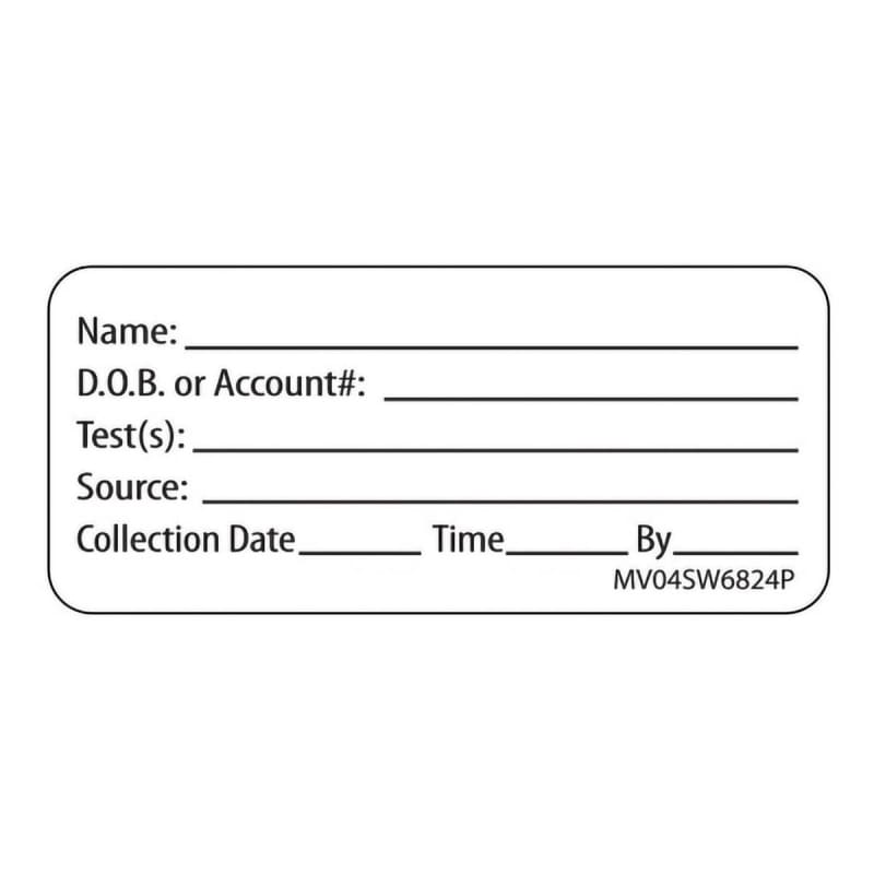 PDC Healthcare MedVisionÂ® Pre-Printed / Write On Label, Patient Information, 2.25 x 1 Inch