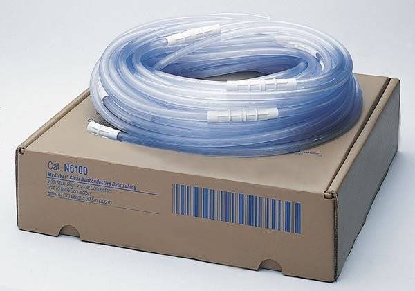 Cardinal Medi-VacÂ® Suction Tubing, 1/4 Inch Inner Diameter, 20 Foot Length
