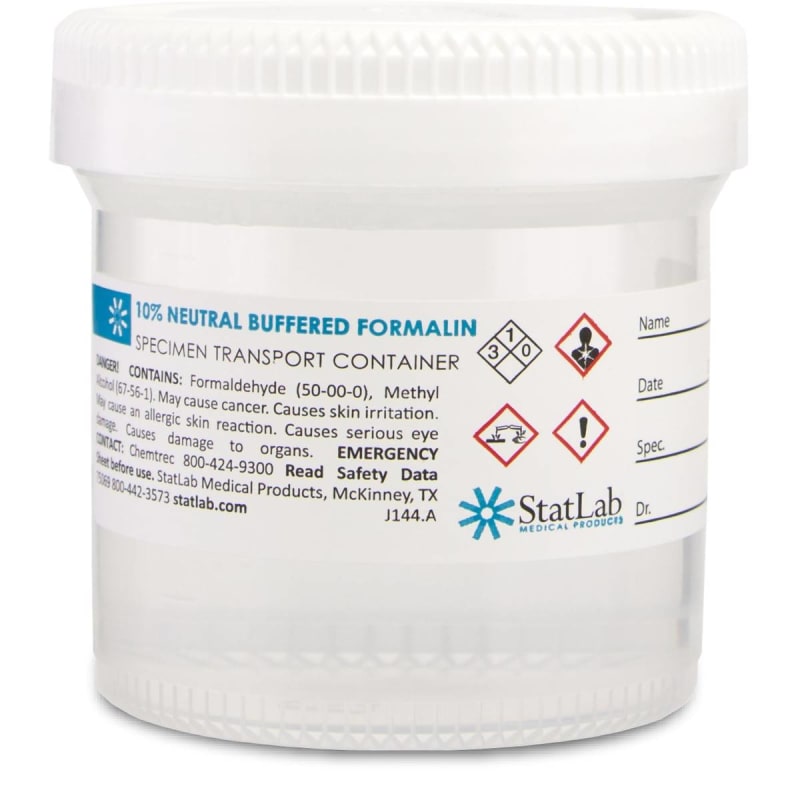 StatLab Medical Products StatClickâ„¢ Prefilled Formalin Container, 45 mL Fill in 90 mL StatLab Medical Products StatClickâ„¢ Prefilled Formalin Container, 45 mL Fill in 90 mL