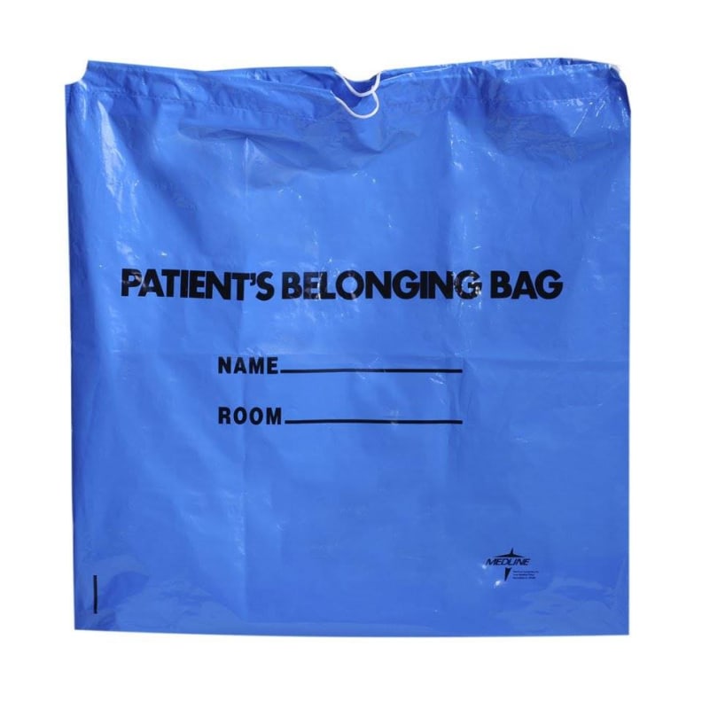 Medline Patient Belongings Bag Medline 18 X 20 Inch Plastic Drawstring Closure White Medline Patient Belongings Bag Medline 18 X 20 Inch Plastic Drawstring Closure White