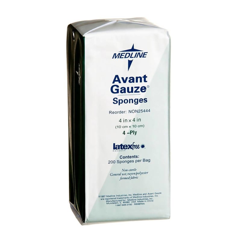 Medline Avant Gauze® Nonwoven Sponge, 4 x 4 Inch, 4-Ply Medline Avant Gauze® Nonwoven Sponge, 4 x 4 Inch, 4-Ply