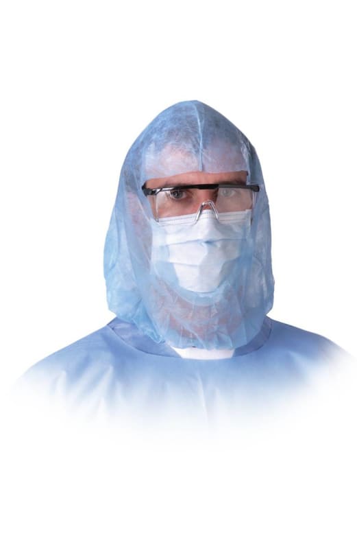 Medline Head / Beard Cover One Size Fits Most Blue Elastic Closure