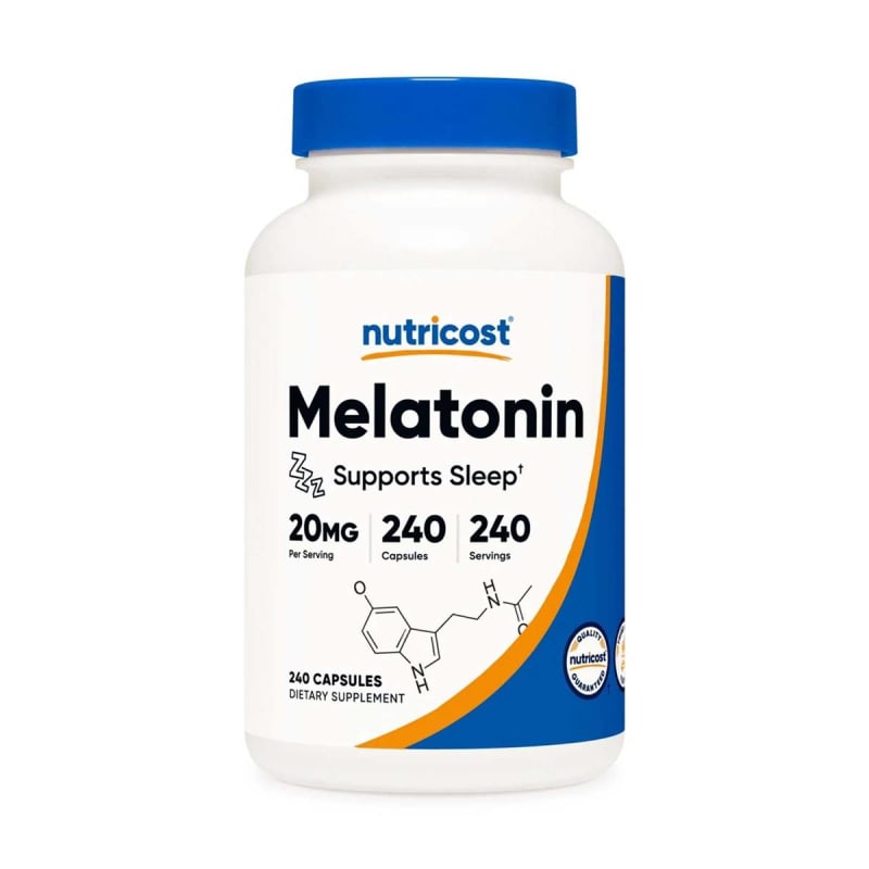 nutricostÂ® 20-mg Melatonin Capsules for Sleep Support