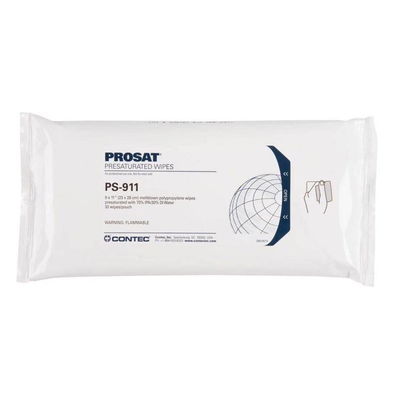 Contec Inc ProsatÂ® Presaturated Wipes, 9 x 11 in.