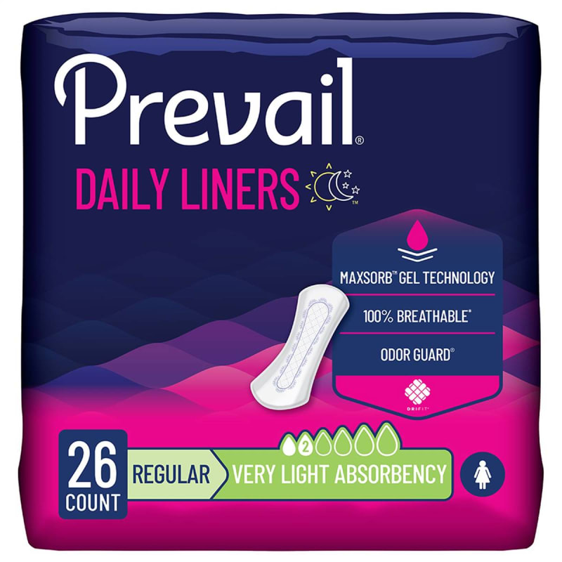 First Quality Products LLC PrevailÂ® Daily Liner Very Light Bladder Control Pad, 7.5-Inch Length