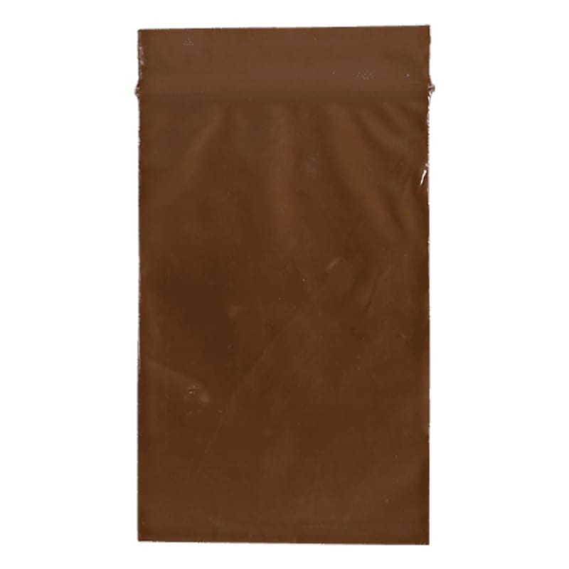 RD Plastics Company Reclosable Bag 2-1/2 X 9 Inch Plastic Amber Zipper Closure