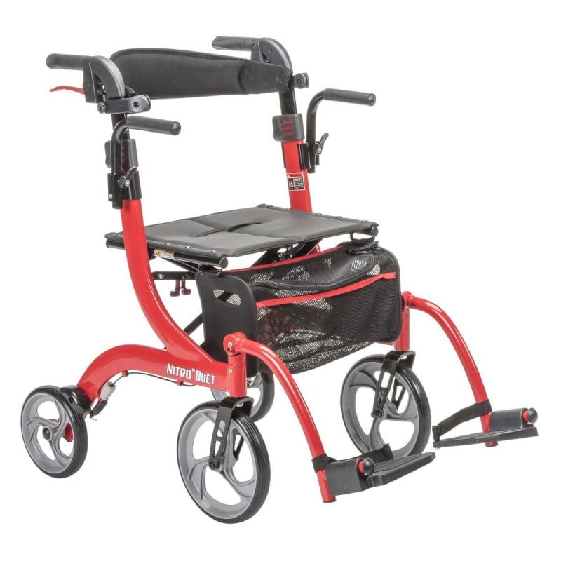 Drive DeVilbiss Healthcare driveâ„¢ Four Wheel Rollator, Blue