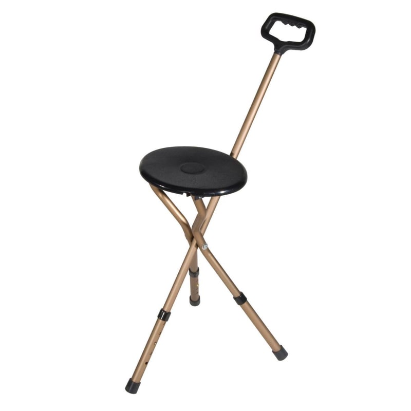Drive DeVilbiss Healthcare driveâ„¢ Aluminum Seat Cane, 34 â€“ 38 Inch Height
