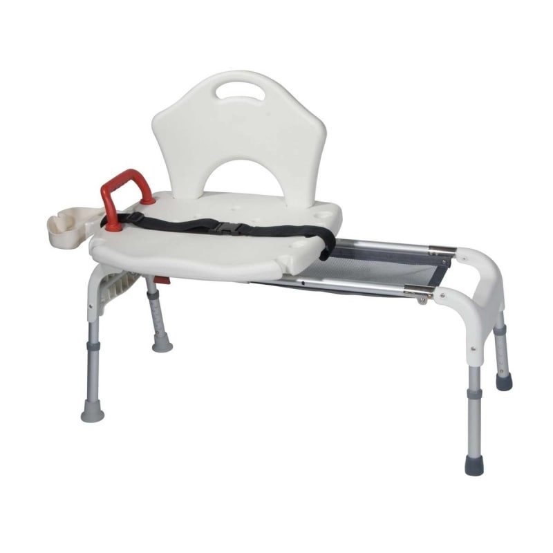 Drive DeVilbiss Healthcare driveâ„¢ Aluminum Bath Transfer Bench, 21 â€“ 25 Inch Seat Height