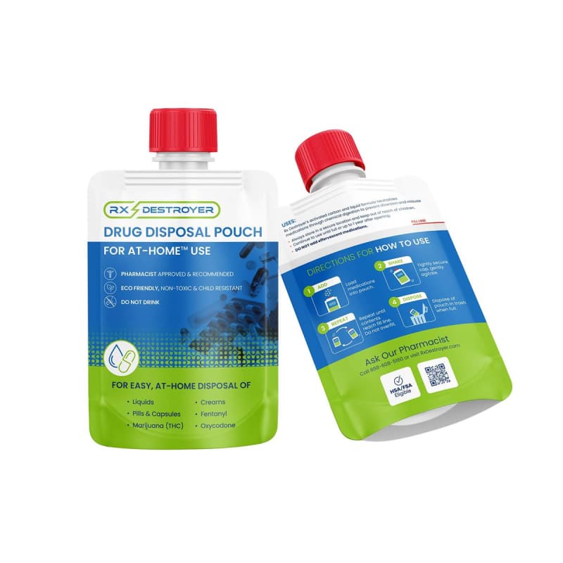 C2R Global Manufacturing Rx Destroyerâ„¢ Drug Disposal Pouch for use with Pharmaceutical Disposal System