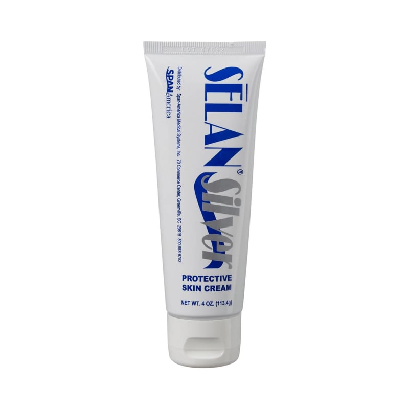 Span America SelanÂ® Silver Skin Protectant with Silver, 4 oz. Cream