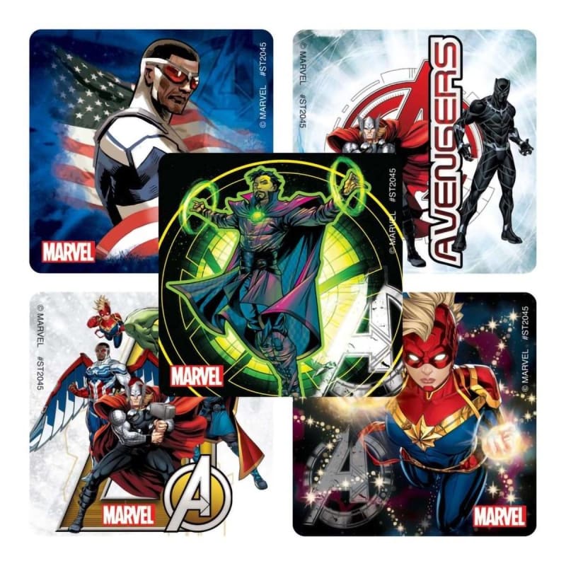 SmileMakers Sticker SmileMakersÂ® 100 per Box Avengers Force 2-1/2 X 2-1/2 Inch