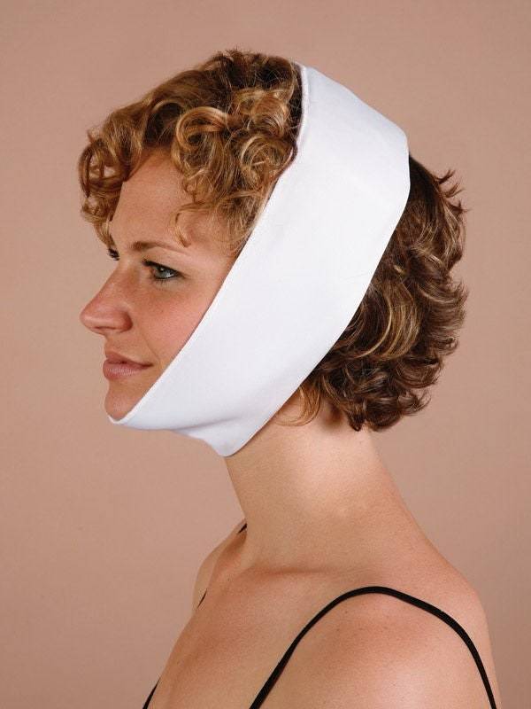 Medico International Facial Support Wrap Cool Jaw® Econo One Size Fits Most Poly Blend Fabric White Medico International Facial Support Wrap Cool Jaw® Econo One Size Fits Most Poly Blend Fabric White