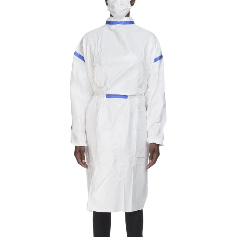 TrueCare Biomedix Chemotherapy Procedure Gown One Size Fits Most White Sterile ASTM F739-12 Disposable TrueCare Biomedix Chemotherapy Procedure Gown One Size Fits Most White Sterile ASTM F739-12 Disposable