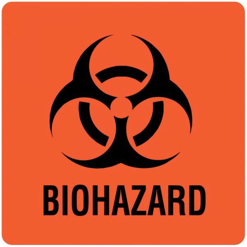 United Ad Label UALâ„¢ Biohazard Pre-Printed Label, 3 x 3 Inch