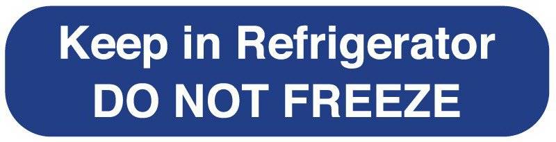 United Ad Label Pre-Printed Label UALâ„¢ Auxiliary Label Blue Paper Keep in Refrigerator DO NOT FREEZE Temperature Control 3/8 X 1-5/8 Inch United Ad Label Pre-Printed Label UALâ„¢ Auxiliary Label Blue Paper Keep in Refrigerator DO NOT FREEZE Temperature Control 3/8 X 1-5/8 Inch