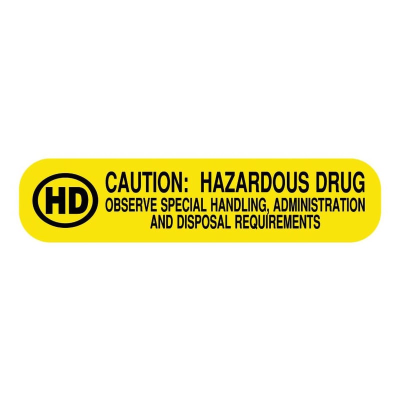 United Ad Label UALâ„¢ Hazardous Drug, Medication Instruction Label, 1.625 x 0.375 Inch