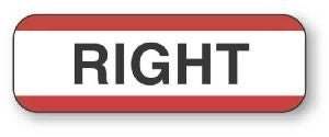 United Ad Label Pre-Printed Label UALâ„¢ Auxiliary Label White Paper Right Black Alert Label 1-1/2 X 1/2 Inch