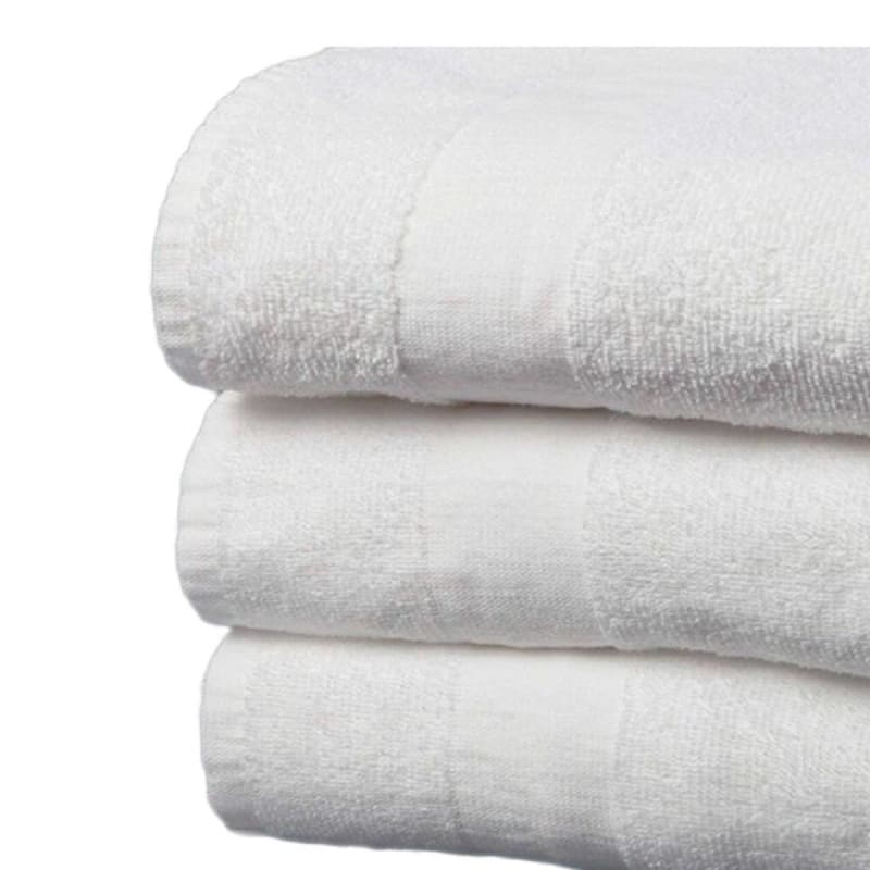 Lew Jan Textile Bath Towel 22 X 46 Inch Cotton / Polyester White Reusable