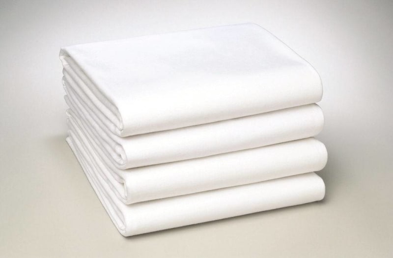 Lew Jan Textile White Flat Sheet, 66 x 104 Inch