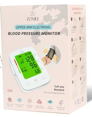 Zev Supplies Corp Home Automatic Digital Blood Pressure Monitor Zomee Adult Cuff Nylon Cuff 8.5 to 16.5 Inch Desk Model Zev Supplies Corp Home Automatic Digital Blood Pressure Monitor Zomee Adult Cuff Nylon Cuff 8.5 to 16.5 Inch Desk Model