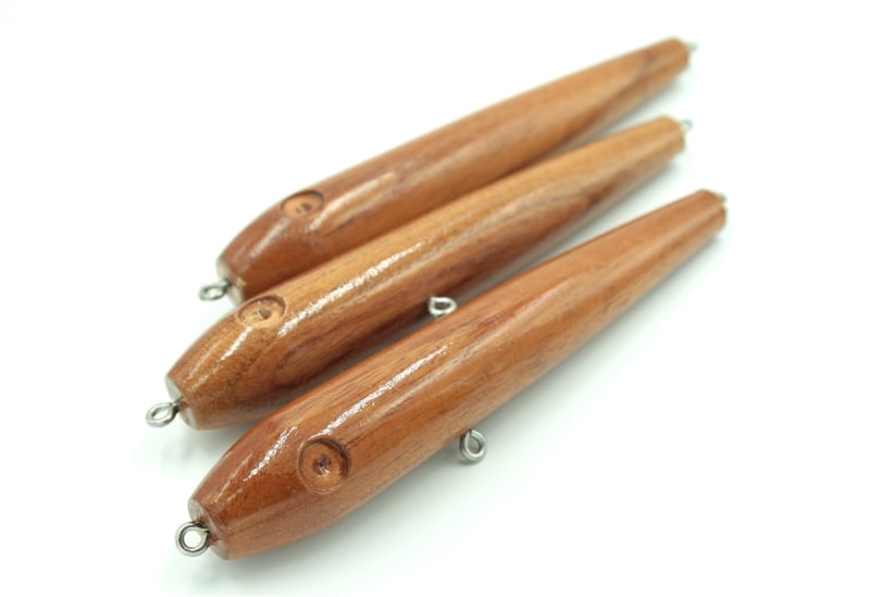 Slim Profile 7.50" Musky Lure Wood Body (Red Cedar)