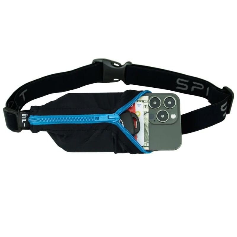 SPIbelt - Black with Turquoise Zipper