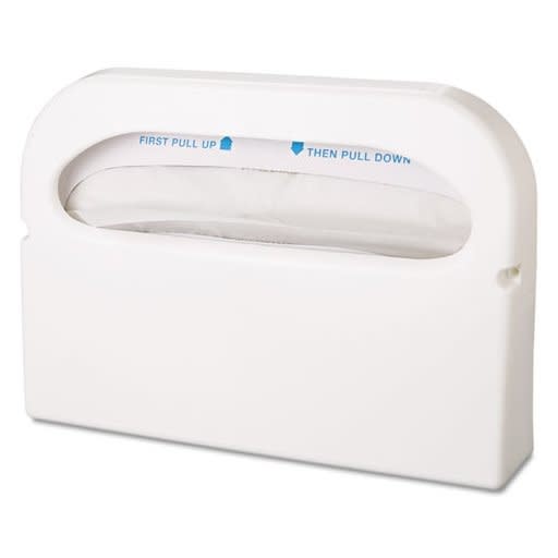 Toilet Seat Cover Dispenser, White, 1/2 Fold