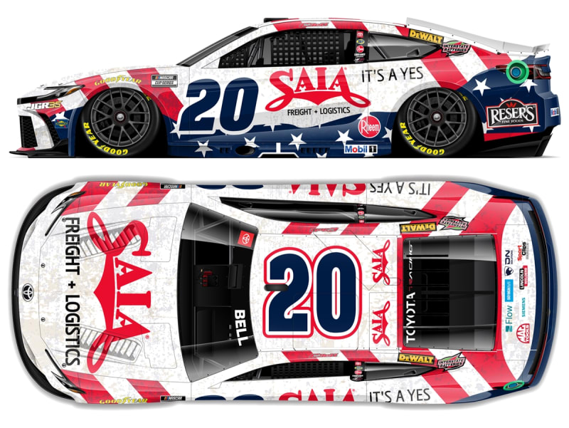**Preorder** CHRISTOPHER BELL 2026 SAIA LTL PATRIOTIC 1:24 ELITE DIECAST