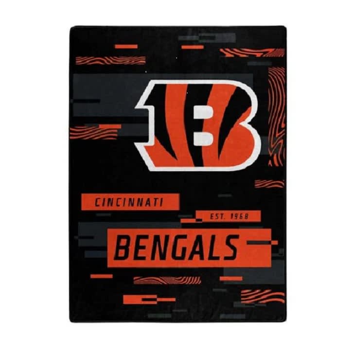 CINCINNATI BENGALS 60"x80" DIGITIZE DESIGN PLUSH BLANKET