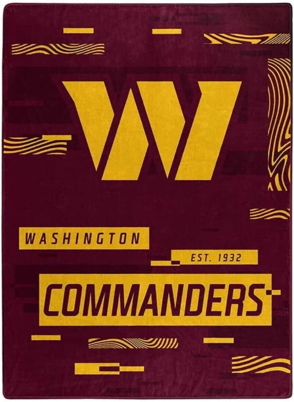 WASHINGTON COMMANDERS 60"x 80" DIGITIZE DESIGN PLUSH BLANKET