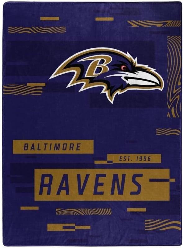 BALTIMORE RAVENS 60"x80" DIGITIZE DESIGN PLUSH BLANKET