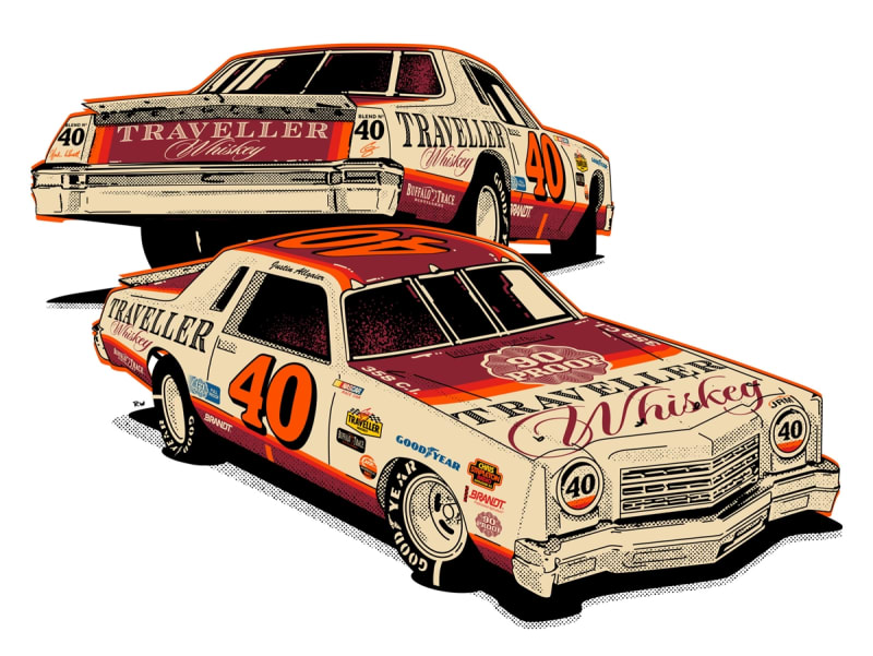 **Preorder** Autographed JUSTIN ALLGAIER 2026 TRAVELLER WHISKEY '78 1:24 AUTOGRAPH ARC DIECAST