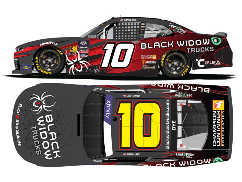 2024 Daniel Dye #10 Black Widow Trucks Xfinity Series 1/24 HO