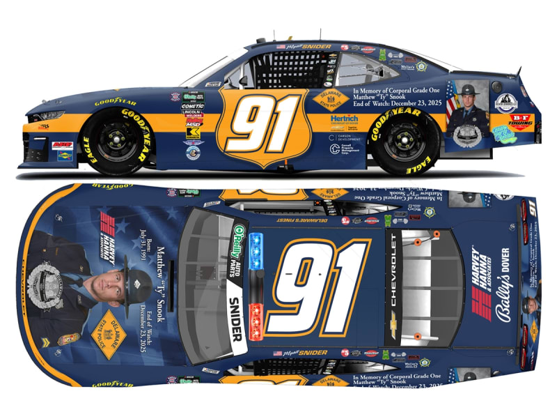 **Preorder** MYATT SNIDER 2026 DELAWARE STATE POLICE HONORING TY SNOOK 1:24 ARC DIECAST